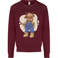An Infant Highland Cow Cattle Bull Kids Sweatshirt Jumper Maroon