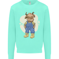An Infant Highland Cow Cattle Bull Kids Sweatshirt Jumper Peppermint