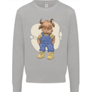 An Infant Highland Cow Cattle Bull Kids Sweatshirt Jumper Sports Grey