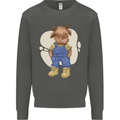 An Infant Highland Cow Cattle Bull Kids Sweatshirt Jumper Storm Grey