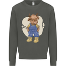 An Infant Highland Cow Cattle Bull Kids Sweatshirt Jumper Storm Grey