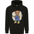 An Infant Highland Cow Cattle Bull Mens 80% Cotton Hoodie Black