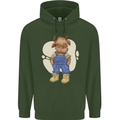 An Infant Highland Cow Cattle Bull Mens 80% Cotton Hoodie Forest Green