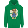 An Infant Highland Cow Cattle Bull Mens 80% Cotton Hoodie Irish Green