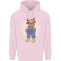 An Infant Highland Cow Cattle Bull Mens 80% Cotton Hoodie Light Pink