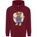 An Infant Highland Cow Cattle Bull Mens 80% Cotton Hoodie Maroon