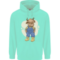 An Infant Highland Cow Cattle Bull Mens 80% Cotton Hoodie Peppermint