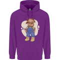 An Infant Highland Cow Cattle Bull Mens 80% Cotton Hoodie Purple