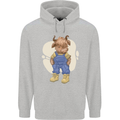 An Infant Highland Cow Cattle Bull Mens 80% Cotton Hoodie Sports Grey