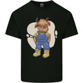 An Infant Highland Cow Cattle Bull Mens Cotton T-Shirt Tee Top Black