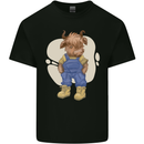 An Infant Highland Cow Cattle Bull Mens Cotton T-Shirt Tee Top Black