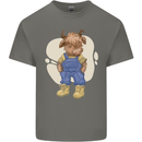 An Infant Highland Cow Cattle Bull Mens Cotton T-Shirt Tee Top Charcoal