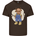 An Infant Highland Cow Cattle Bull Mens Cotton T-Shirt Tee Top Dark Chocolate