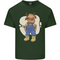 An Infant Highland Cow Cattle Bull Mens Cotton T-Shirt Tee Top Forest Green