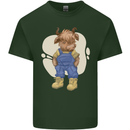 An Infant Highland Cow Cattle Bull Mens Cotton T-Shirt Tee Top Forest Green