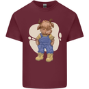 An Infant Highland Cow Cattle Bull Mens Cotton T-Shirt Tee Top Maroon