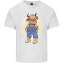 An Infant Highland Cow Cattle Bull Mens Cotton T-Shirt Tee Top White