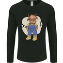 An Infant Highland Cow Cattle Bull Mens Long Sleeve T-Shirt Black