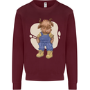 An Infant Highland Cow Cattle Bull Mens Sweatshirt Jumper Maroon
