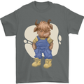 An Infant Highland Cow Cattle Bull Mens T-Shirt 100% Cotton Charcoal