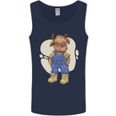 An Infant Highland Cow Cattle Bull Mens Vest Tank Top Navy Blue