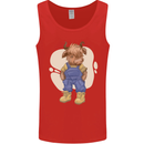 An Infant Highland Cow Cattle Bull Mens Vest Tank Top Red