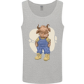 An Infant Highland Cow Cattle Bull Mens Vest Tank Top Sports Grey