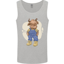 An Infant Highland Cow Cattle Bull Mens Vest Tank Top Sports Grey