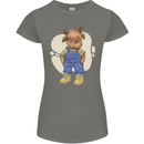 An Infant Highland Cow Cattle Bull Womens Petite Cut T-Shirt Charcoal