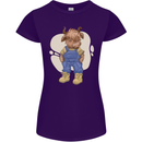 An Infant Highland Cow Cattle Bull Womens Petite Cut T-Shirt Purple