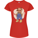 An Infant Highland Cow Cattle Bull Womens Petite Cut T-Shirt Red