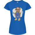 An Infant Highland Cow Cattle Bull Womens Petite Cut T-Shirt Royal Blue