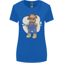 An Infant Highland Cow Cattle Bull Womens Wider Cut T-Shirt Royal Blue