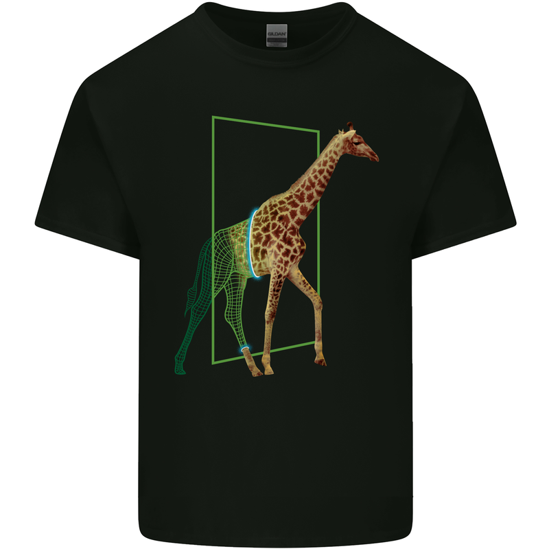 An Obscure Giraffe Design Kids T-Shirt Childrens Black