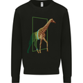 An Obscure Giraffe Design Mens Sweatshirt Jumper Black