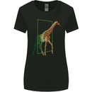 An Obscure Giraffe Design Womens Wider Cut T-Shirt Black