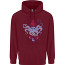 An Octopus Wizard Magic Magician Childrens Kids Hoodie Maroon