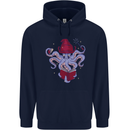 An Octopus Wizard Magic Magician Childrens Kids Hoodie Navy Blue