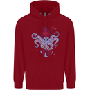 An Octopus Wizard Magic Magician Childrens Kids Hoodie Red