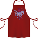 An Octopus Wizard Magic Magician Cotton Apron 100% Organic Maroon
