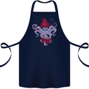 An Octopus Wizard Magic Magician Cotton Apron 100% Organic Navy Blue