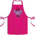 An Octopus Wizard Magic Magician Cotton Apron 100% Organic Pink