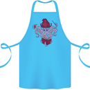 An Octopus Wizard Magic Magician Cotton Apron 100% Organic Turquoise
