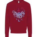 An Octopus Wizard Magic Magician Kids Sweatshirt Jumper Red