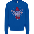 An Octopus Wizard Magic Magician Kids Sweatshirt Jumper Royal Blue