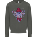 An Octopus Wizard Magic Magician Kids Sweatshirt Jumper Storm Grey