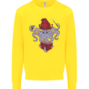 An Octopus Wizard Magic Magician Kids Sweatshirt Jumper Yellow