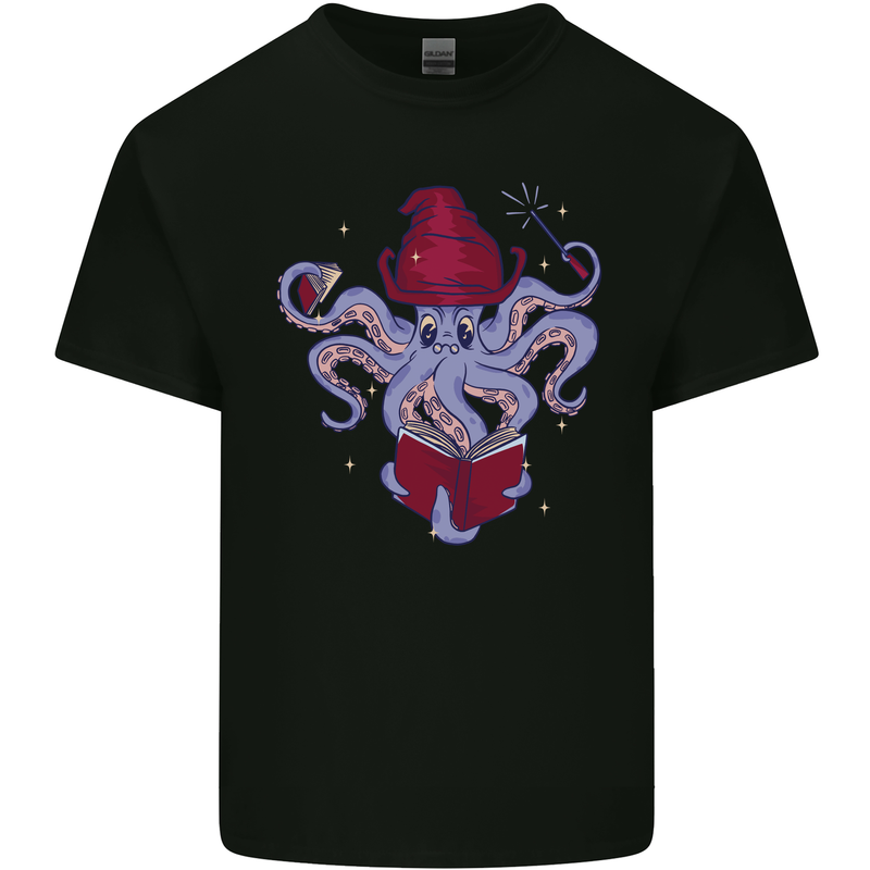 An Octopus Wizard Magic Magician Kids T-Shirt Childrens Black