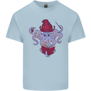An Octopus Wizard Magic Magician Kids T-Shirt Childrens Light Blue