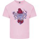 An Octopus Wizard Magic Magician Kids T-Shirt Childrens Light Pink